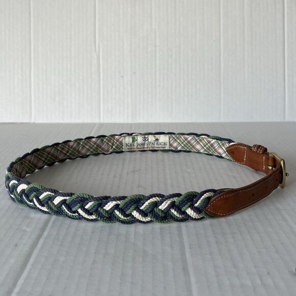 Kiel James Patrick Handcrafted Nautical Rope Braided Woven Belt Leather 32 Multi - Picture 11 of 16